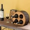 Vintiquewise Round Wood Log Style with Bark 4 Bottle Countertop Wine Rack Holder QI003887 - alternate 3
